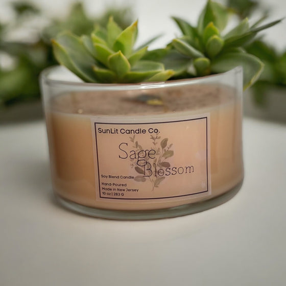 Sage Blossom Candle - SunLit Candle Co.